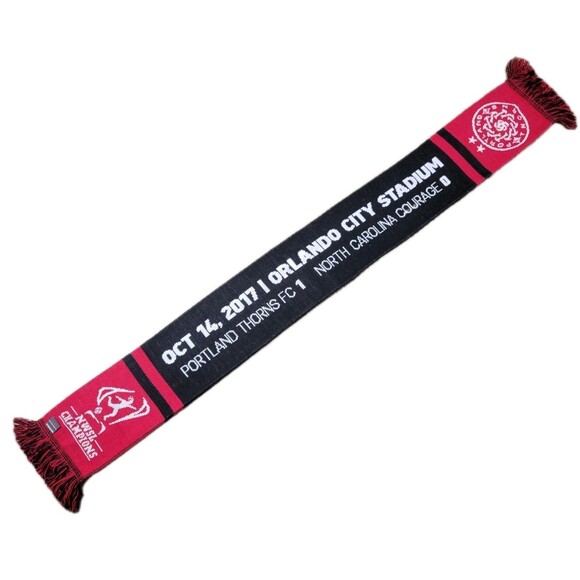Portland Thorns FC Soccer Scarf NWSL 2017 Champions UN FINISHED BUSINESS - Picture 2 of 3